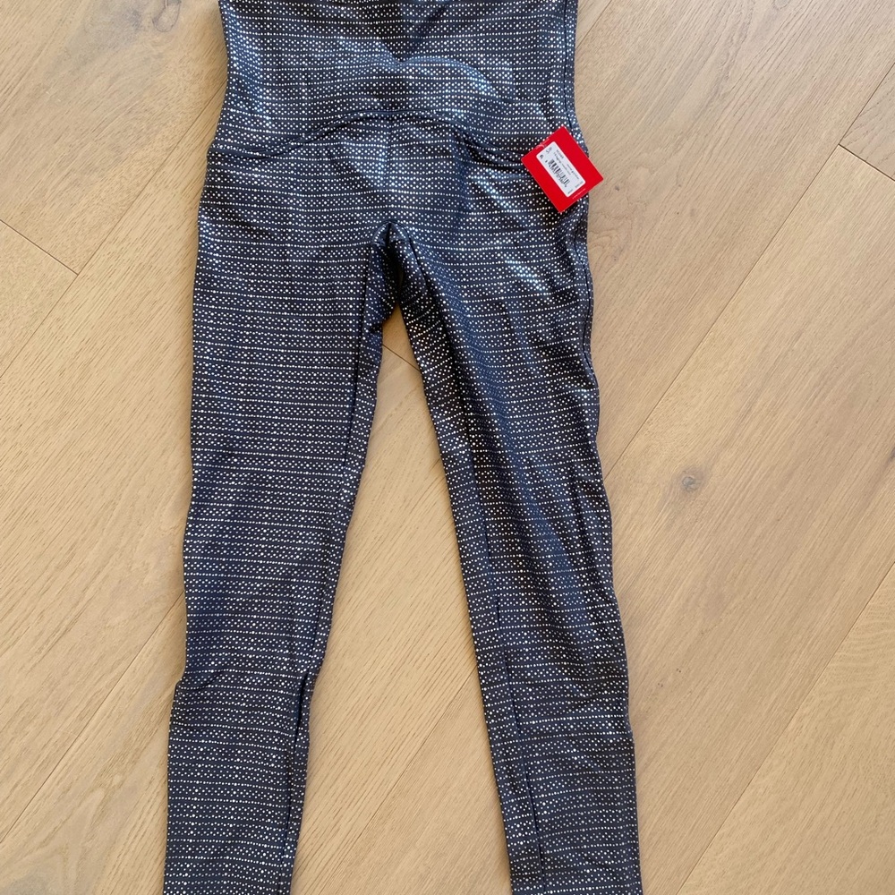 Dark gray and silver Spanx leggings